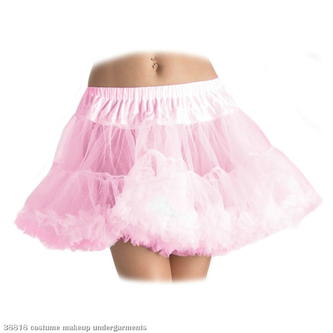 Layered Tulle Petticoat Pink - Plus - Click Image to Close