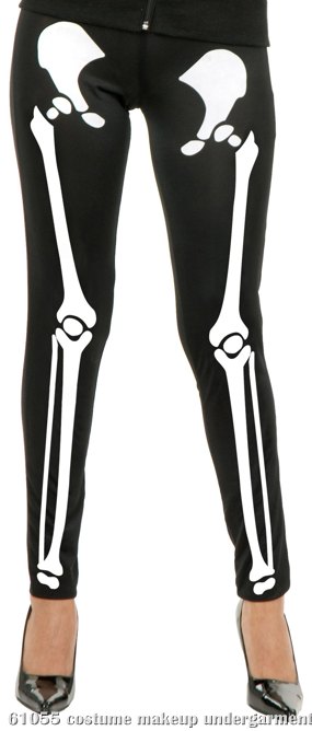 Skeleton Leggings Adult - Click Image to Close