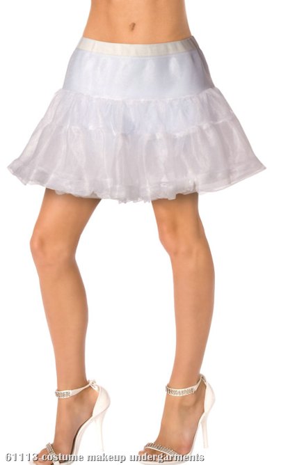 White Petticoat Deluxe Adult - Click Image to Close