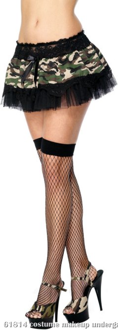 Black and Camouflage Tutu Adult - Click Image to Close