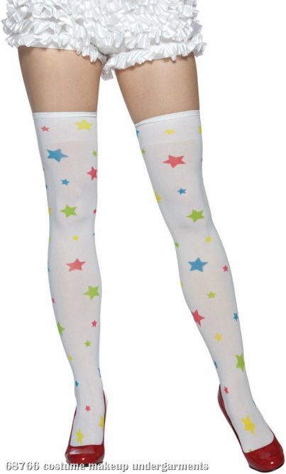 All Over Stars Adult Thigh Highs - Click Image to Close