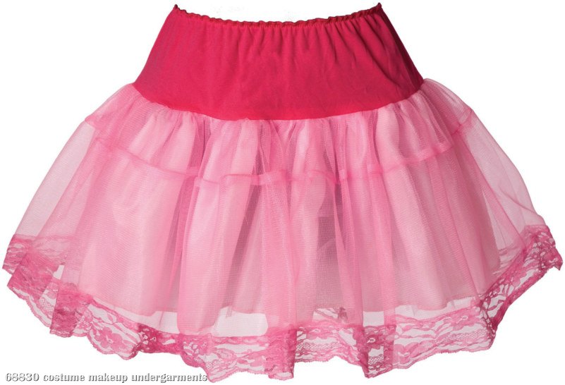 Lace Pink Petticoat Adult - Click Image to Close