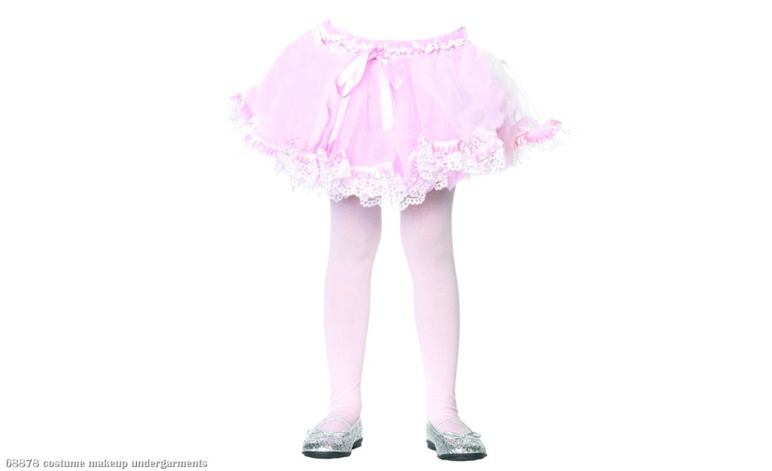 Lace Trimmed (Light Pink) Child Petticoat - Click Image to Close