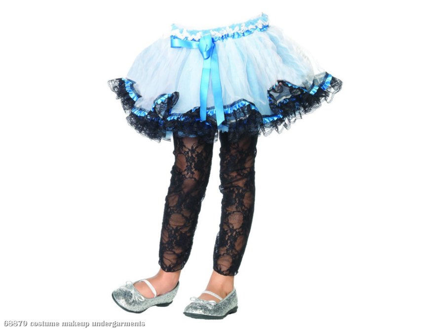 Lace Trimmed (Blue) Child Petticoat - Click Image to Close