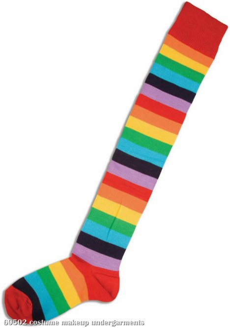 Striped Clown Adult Socks