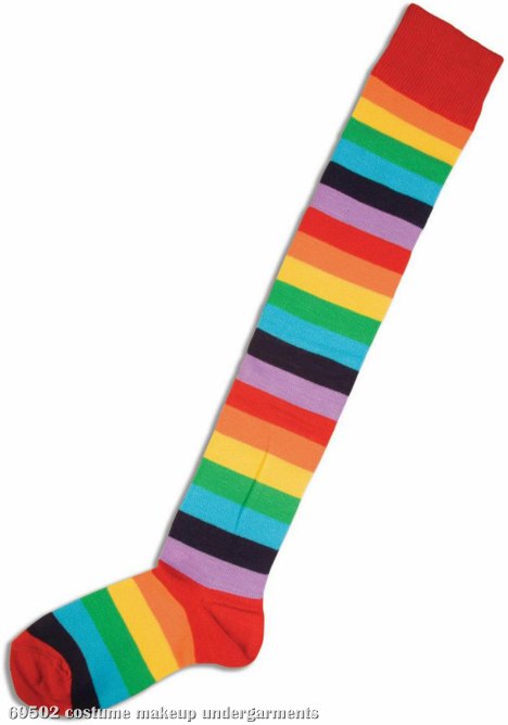 Striped Clown Adult Socks - Click Image to Close