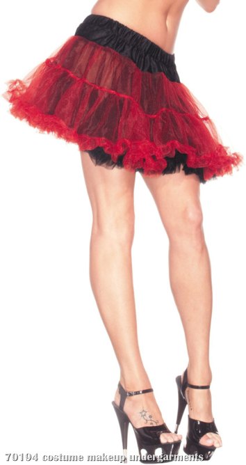 Reversible (Black & Red) Adult Petticoat - Click Image to Close