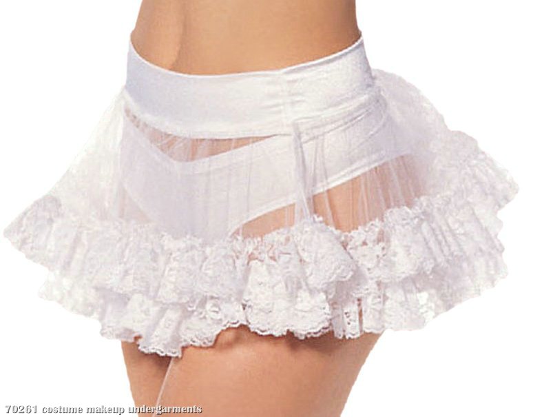 Mini Lace Petticoat (White) Adult - Click Image to Close