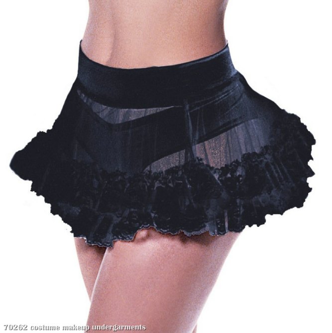 Mini Lace Petticoat (Black) Adult