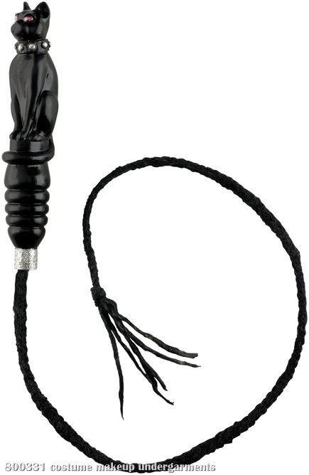 Black Cat Whip With Garter (Adult) - Click Image to Close