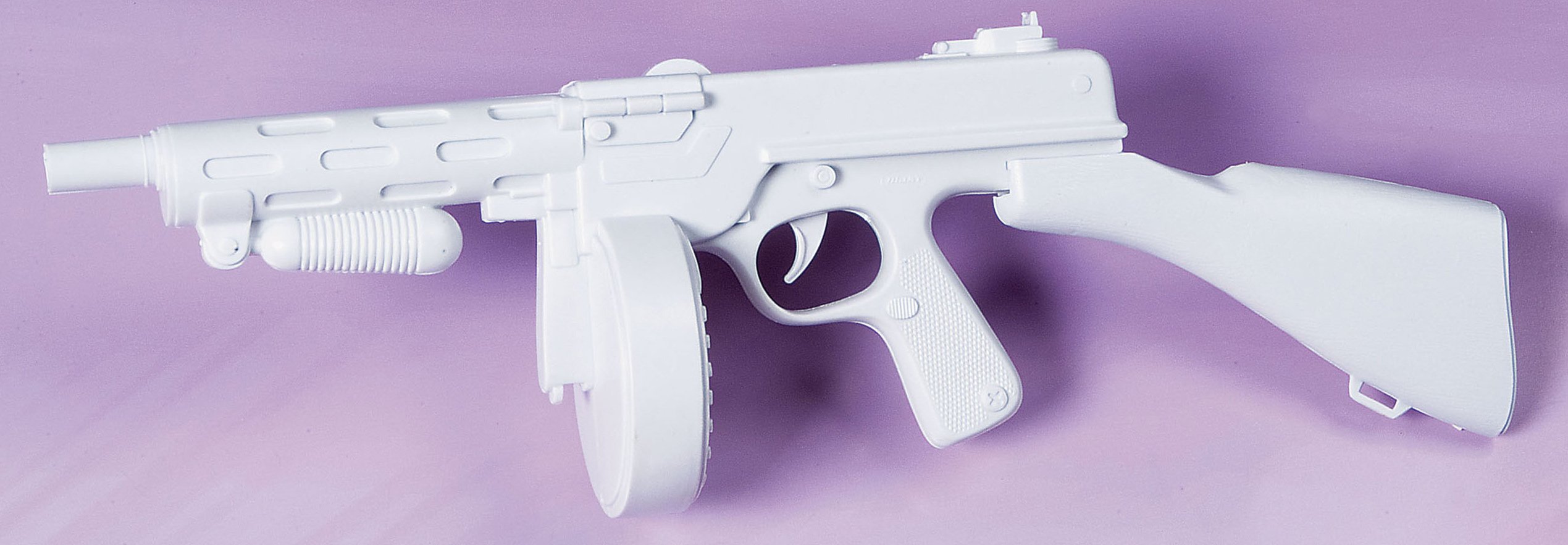 Gangster Gun (White) - Click Image to Close