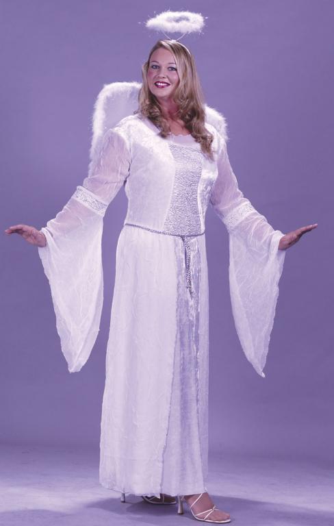 Heavenly Angel White Plus Size Adult Costume - Click Image to Close