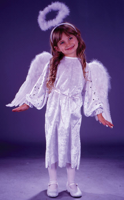 Angel White Velvet Toddler Costume