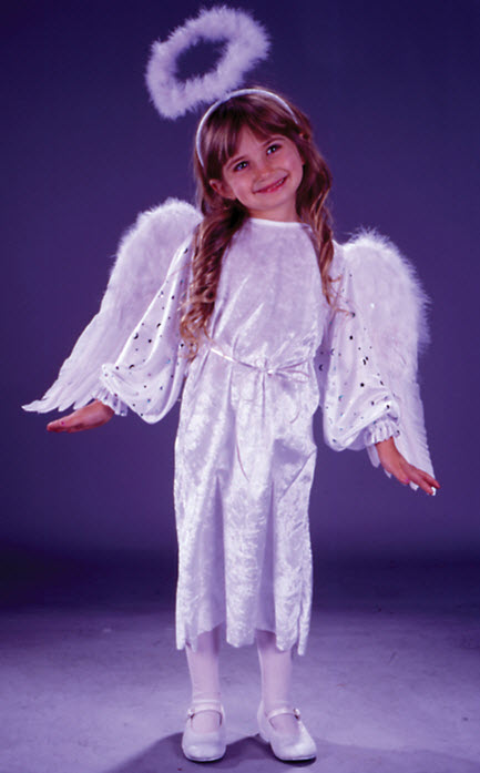 Angel White Velvet Toddler Costume - Click Image to Close