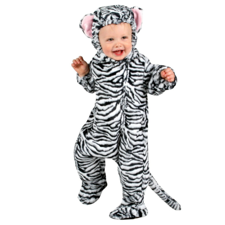 Animal Planet Collector's Edition White Tiger Cub Infant Costume - Click Image to Close