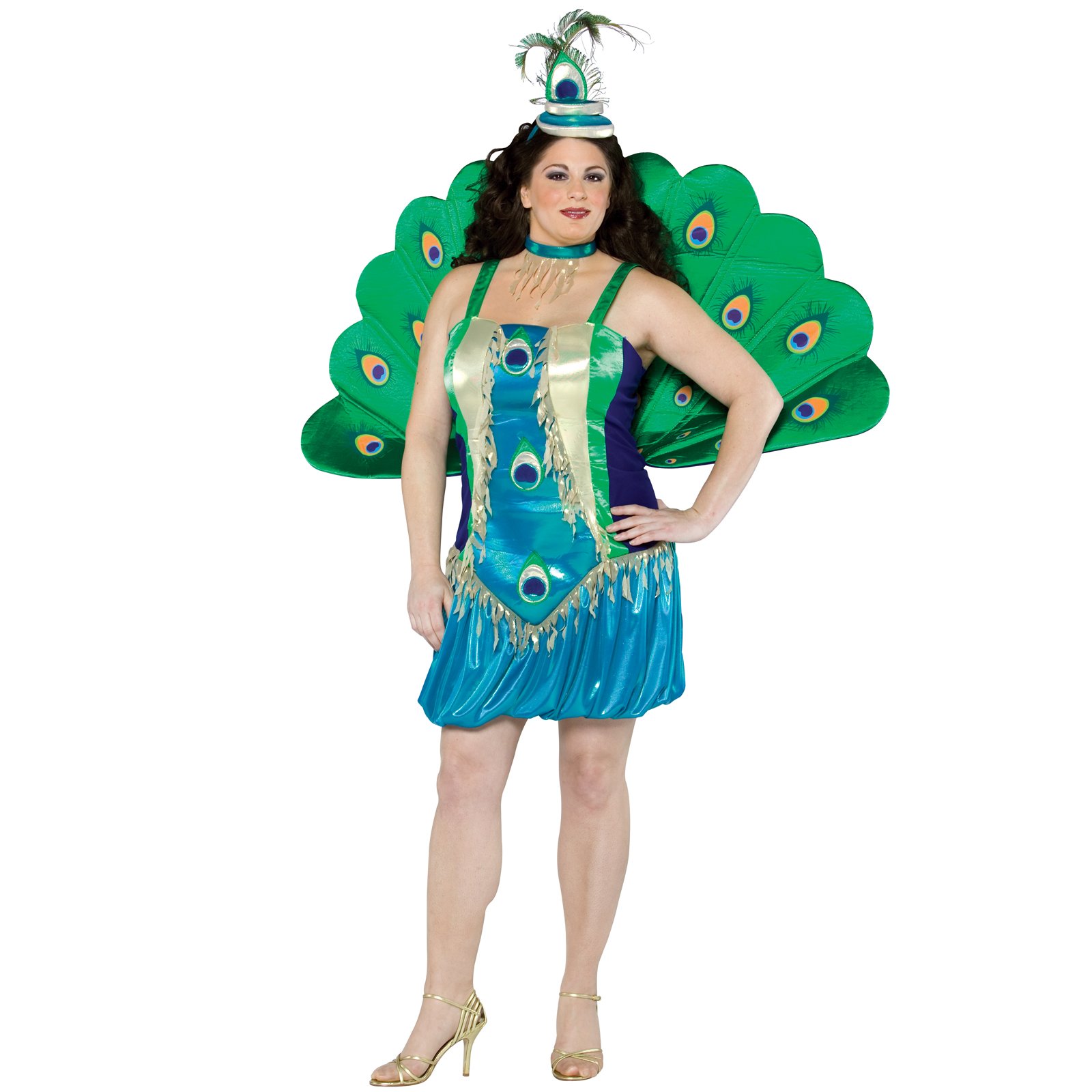 Peacock Adult Plus Costume - Click Image to Close