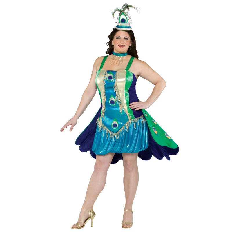 Peacock Adult Plus Costume - Click Image to Close