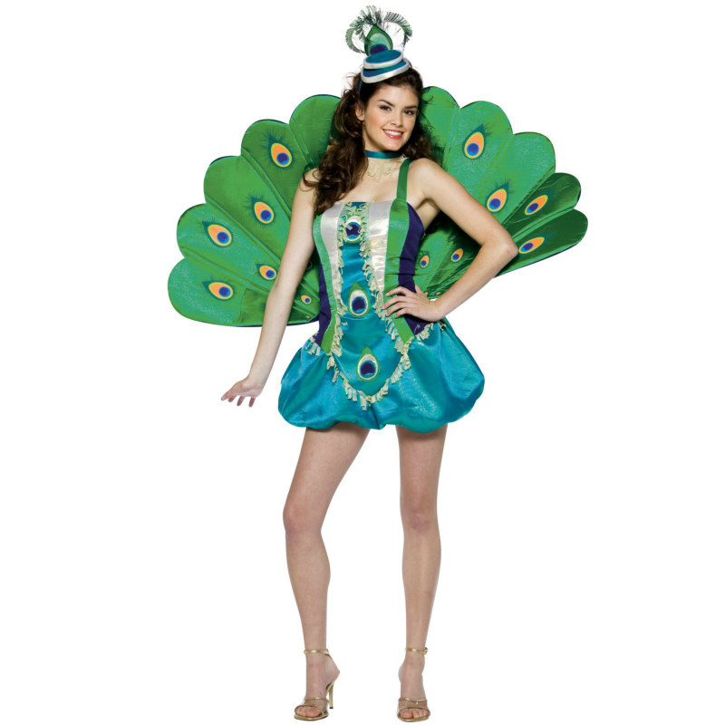 Peacock Gal Teen Costume - Click Image to Close