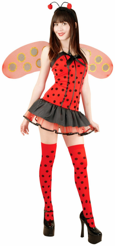 Lady Bug Hottie Adult Costume - Click Image to Close