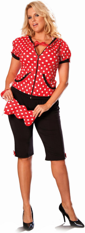 Miss Mouse Adult Plus Costume - Click Image to Close