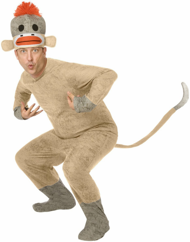 Sock Monkey Adult Costume - Click Image to Close