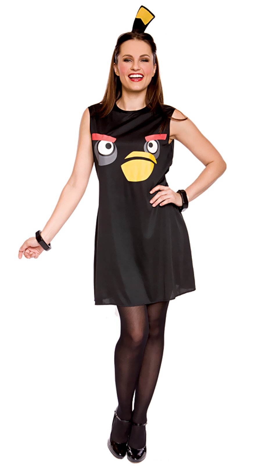 Rovio Angry Birds Sassy Black Bird Adult Costume - Click Image to Close