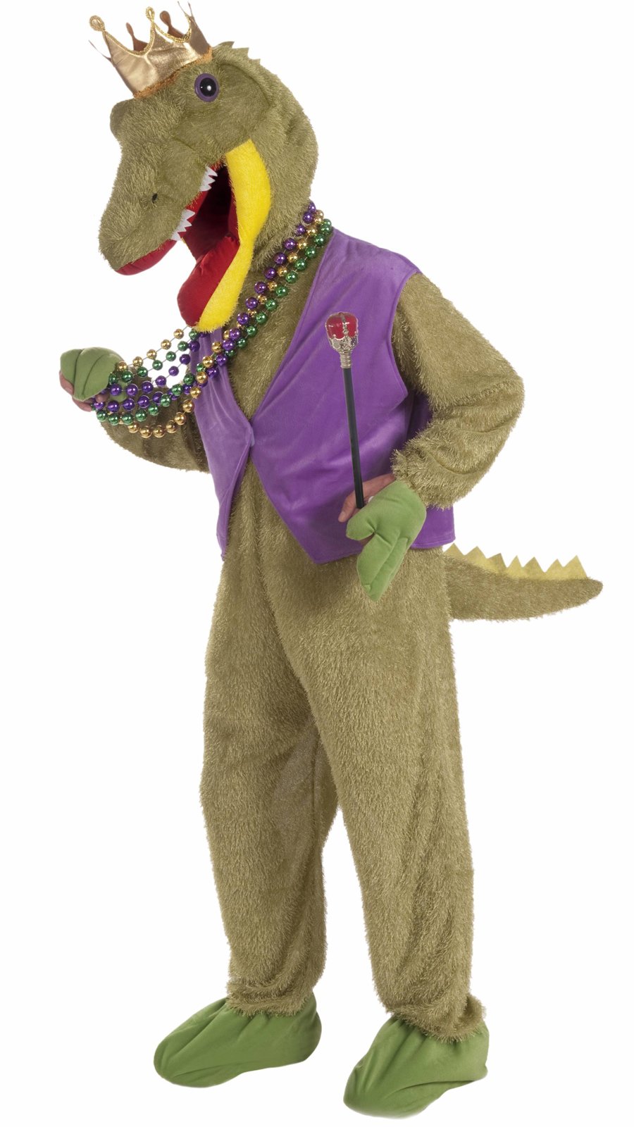 Mardi Gras Alligator King Adult Costume - Click Image to Close