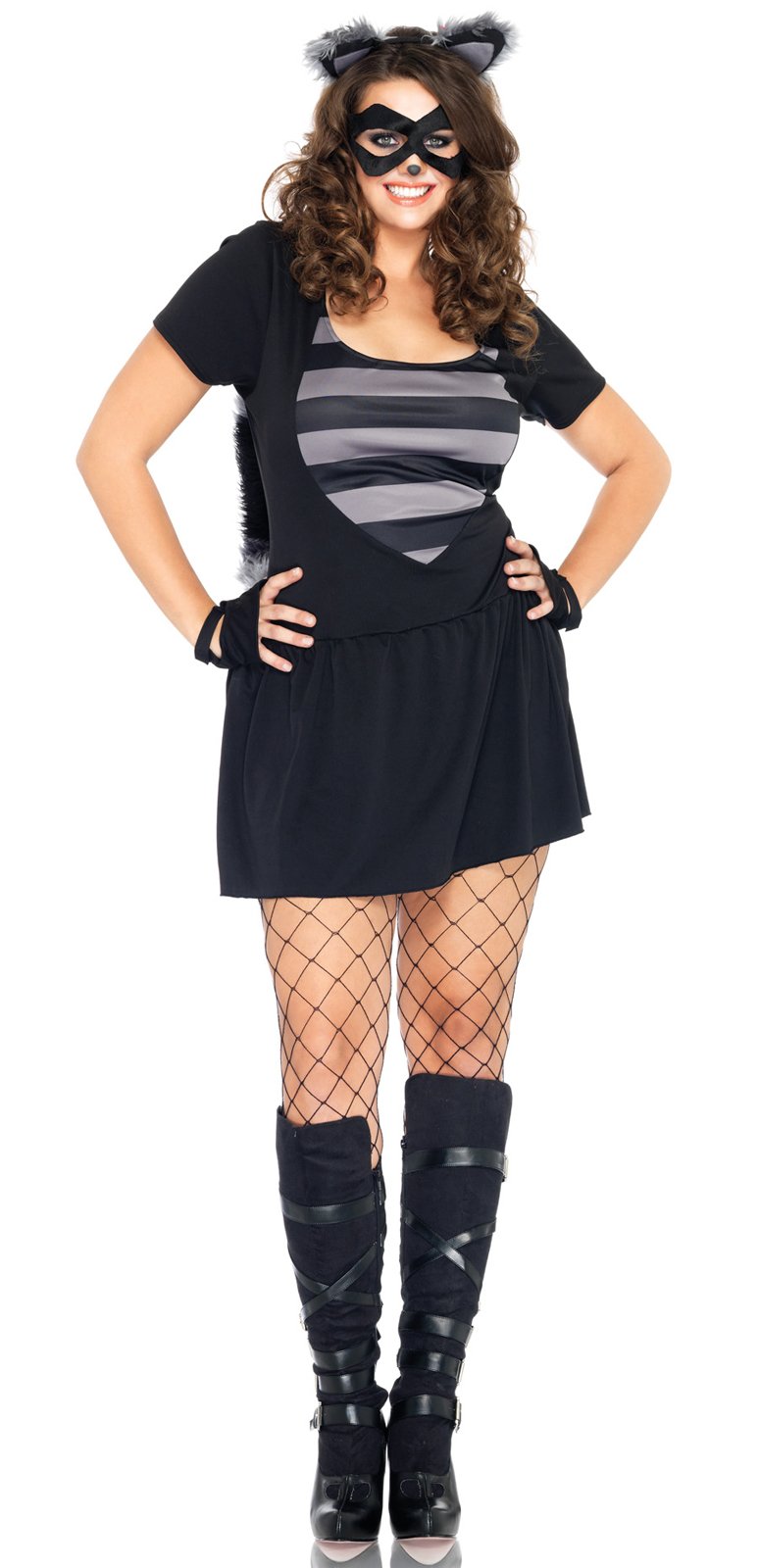 Sexy Risky Raccoon Adult Plus Costume - Click Image to Close