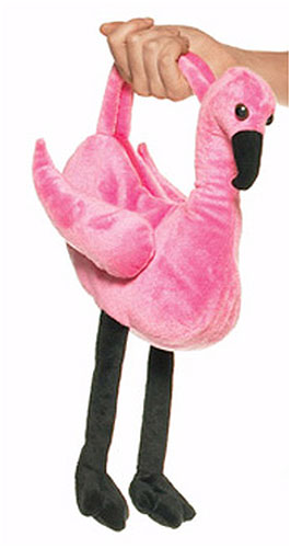 Plush Flamingo Purse - Click Image to Close