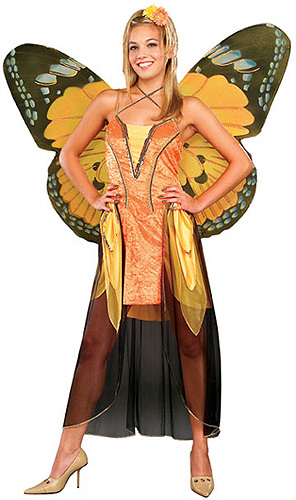 Orange Adult Butterfly Costume - Click Image to Close