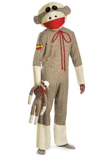 Adult Sock Monkey Costume - Click Image to Close
