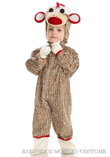 Toddler Sock Monkey Costume - Click Image to Close