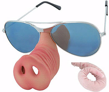 Donut McPiggly Sunglasses and Tail - Click Image to Close