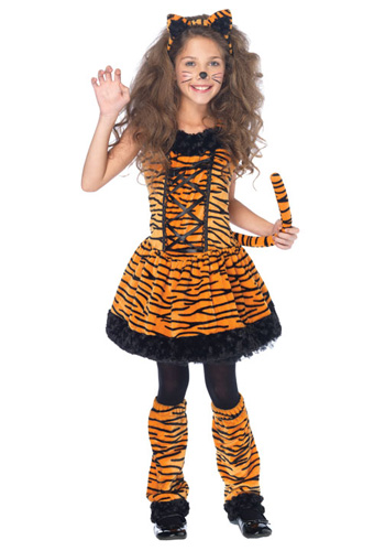 Girls Tiger Costume - Click Image to Close