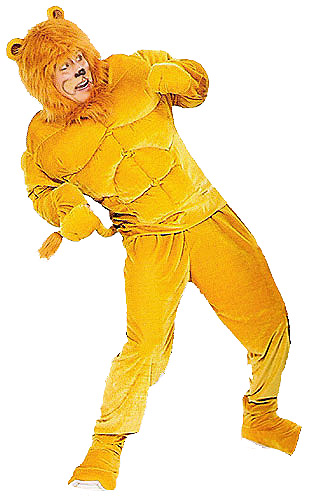 Macho Cowardly Lion Costume - Click Image to Close