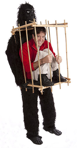 Man in a Gorilla Cage Costume - Click Image to Close