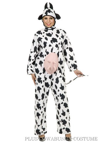Plus Size Cow Costume - Click Image to Close