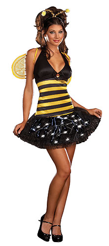 Sexy Light Up Bee Costume - Click Image to Close