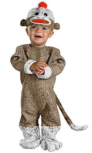 Infant Sock Monkey Costume - Click Image to Close