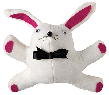 Stuffed White Rabbit - Click Image to Close
