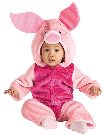 Toddler Plush Piglet Costume - Click Image to Close