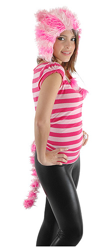 Womens Cheshire Cat Hat and Tail - Click Image to Close