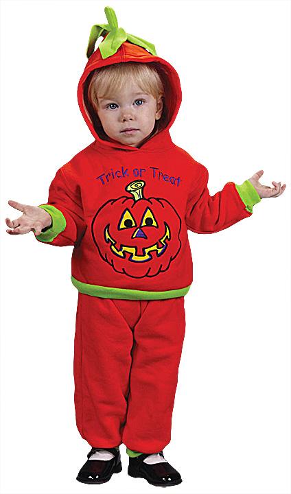 Hooded Pumpkin Infant Costume - Click Image to Close