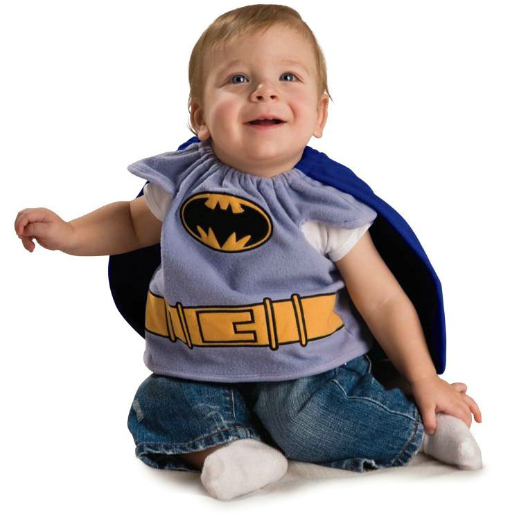 Batman Brave & Bold Batman Deluxe Bib Infant Costume - Click Image to Close