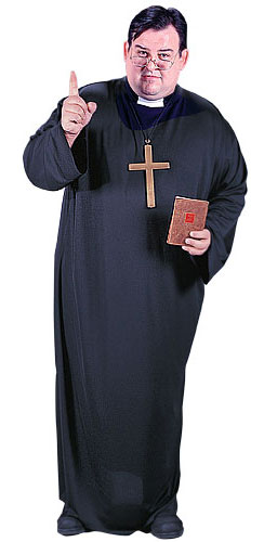 Plus Size Priest Costume - Click Image to Close