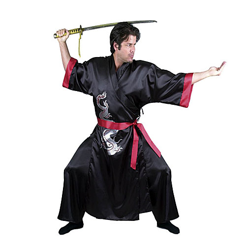 Samurai Warrior Man Adult Costume - Click Image to Close