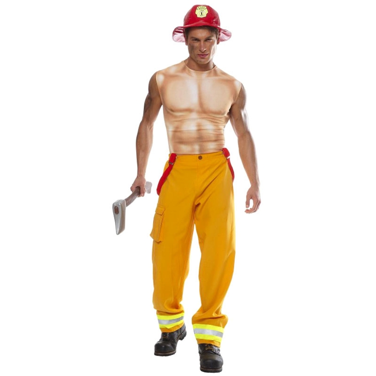 Sexy Firefighter Dude Costume - Click Image to Close