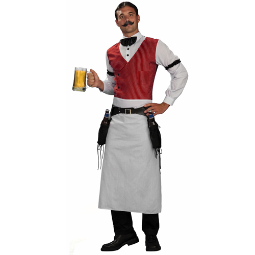 Western Saloon Bartender Adult Costume - Click Image to Close