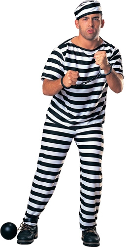 Prisoner Man Adult Costume - Click Image to Close