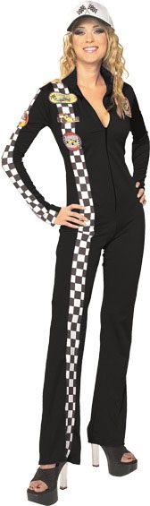 Sexy Black Car Racer Suit